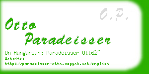 otto paradeisser business card